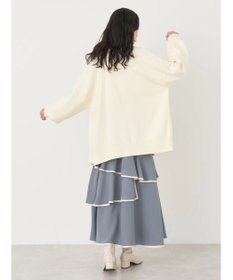 earth music&ecology パイピングフリルティアードスカート