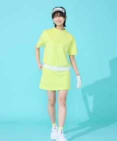 FILA GOLF／marie claire 【FILA GOLF】 裾切り替え半袖モックネックシャツ｜セットアップ可