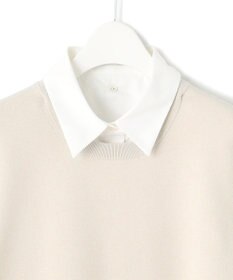 ICB L 【2WAY・洗える】シャツクロスコンビニットプルオーバー