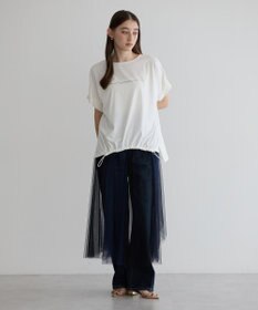 YECCA VECCA 裾ドロストデザインロゴTee