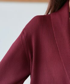 Tiaclasse 【洗える】リブ編み着流しカーディガン