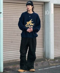 WEGO サテンワッペンニットプルオーバー