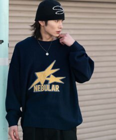 WEGO サテンワッペンニットプルオーバー