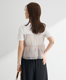 Green Parks オーガンジービスチェドッキング半袖プルオーハ