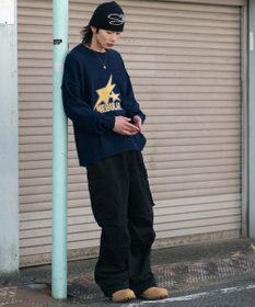 WEGO サテンワッペンニットプルオーバー