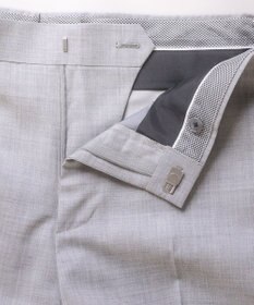 GOTAIRIKU ロングセラー【洗える/折り目加工/シワになりにくい/ウエストアジャスター】ウォッシャブル サマーウール100％パンツ_限定色(ノータック)25年モデル