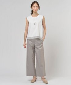 J.PRESS LADIES 【レイヤードスタイルに】コットンスムース ノースリーブ カットソー