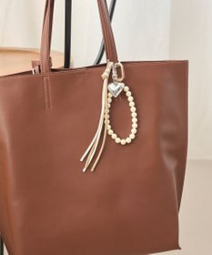 Phoebe ハートバイカラーレザーコードバッグチャーム