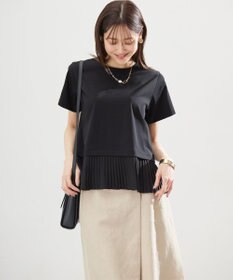 組曲 L クールプレーティング天竺プリーツ カットソー