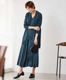 ICB 【洗える】レザーライクプリーツ スカート