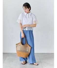 Te chichi レースヘムクロップトシャツ