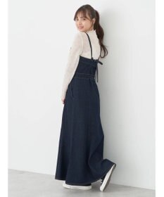 earth music&ecology ボタンキャミデニムワンピース