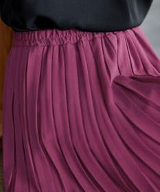 Tiaclasse L 【洗える/ウエストゴム】 ジョーゼットプリーツスカート