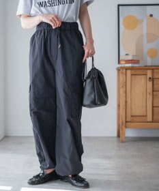 WEGO 【ウエストゴム】ナイロンイージーワイドカーゴパンツ