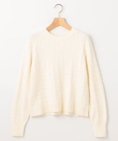 組曲 【前後着用可】コットンカシミヤ混2WAYケーブル ニット