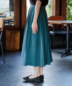 Tiaclasse 【軽撥水・汚れ防止】ランダムタックロングスカート