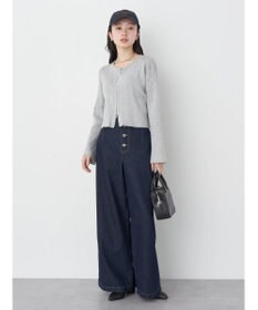 earth music&ecology ボタンフライワイドデニムパンツ