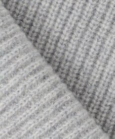 自由区 【洗える】ウールカシミヤブレンドラメスパンコールニット カーディガン