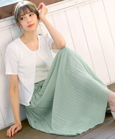 Tiaclasse L 【洗える/ウエストゴム】 ジョーゼットプリーツスカート