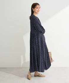 Green Parks スキッパーギャザーワンピース