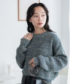 WEGO ミックスカーラーショートニット