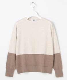 J.PRESS LADIES L Vis/Peスパーク カラーブロッキング ニット