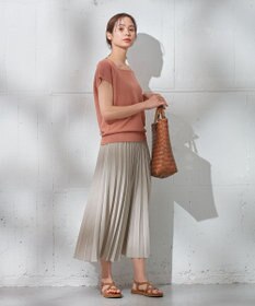 ANY 【ウエストゴム】リネンライクエアーヴィンテージ プリーツスカート