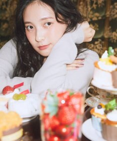 earth music&ecology 【イージーケア】パウダーシャギークルーネックカーディガン