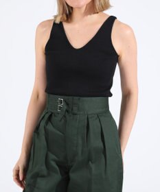 LENO BACK TO FRONT TANK TOP　前後着用可能テレコタンクトップカットソー