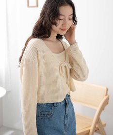 WEGO アンサンブルリボンカーデ