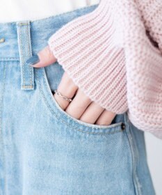 WEGO 【新色追加/美脚/XS～Lサイズ展開】ストレートデニムパンツ