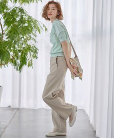 23区 【Oggi4月号掲載/洗える】プレミアムビオコットン 半袖 ニット