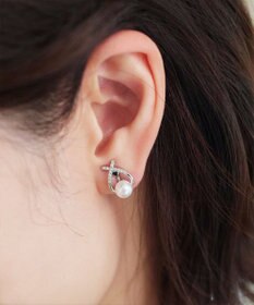 Tiaclasse 【選べる2TYPEデザイン】【金属アレルギー対応】クロスドロップピアス＆イヤリング