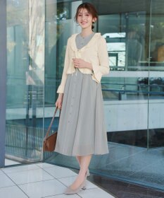 Tiaclasse L 【2WAY取り外しリボン付き】リボンタイラメシフォンワンピース