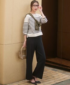 23区 L 【洗える】Armor-lux パネルボーダー 長袖Tシャツ