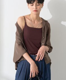 AMERICAN HOLIC 【カップ付き】細リブキャミソール