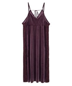 CRAFT STANDARD BOUTIQUE ベロアレース付きキャミワンピース