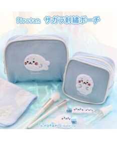 Mother garden しろたん サガラ刺繍 横型ポーチ