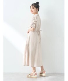 earth music&ecology 袖ドロストシャツワンピース