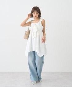 earth music&ecology ワイドフリンジデニムパンツ