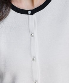 Tiaclasse 【洗える】フェイクリボンポケット付きカーディガン