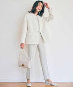 23区 S 【洗える】シルキーデシン ギャザー カットソー