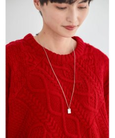 AMERICAN HOLIC パッチワークケーブルニットチュニック