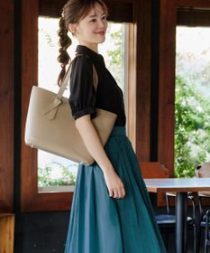 Tiaclasse 【軽撥水・汚れ防止】ランダムタックロングスカート