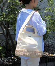 ROOTOTE 2818【ラタン:カゴバッグ】EU.ラウンド.スロース-A