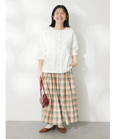 CRAFT STANDARD BOUTIQUE ウ゛ィンテージ風天竺　パール釦クルーカーデＬ／Ｓ