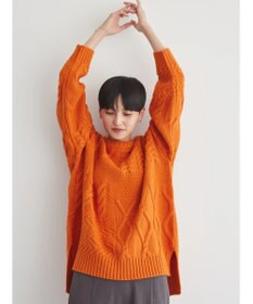 AMERICAN HOLIC パッチワークケーブルニットプルオーバー