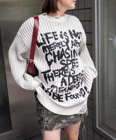 WEGO クラッシュリブBIGニットプルオーバー