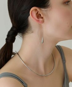Phoebe 〈金属アレルギー対応〉フロウドロップアメリカンピアス　シルバー　ステンレス