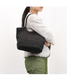 UNBILLION カシュカシュ cachecache / メタリックコード柄編みトートバッグ